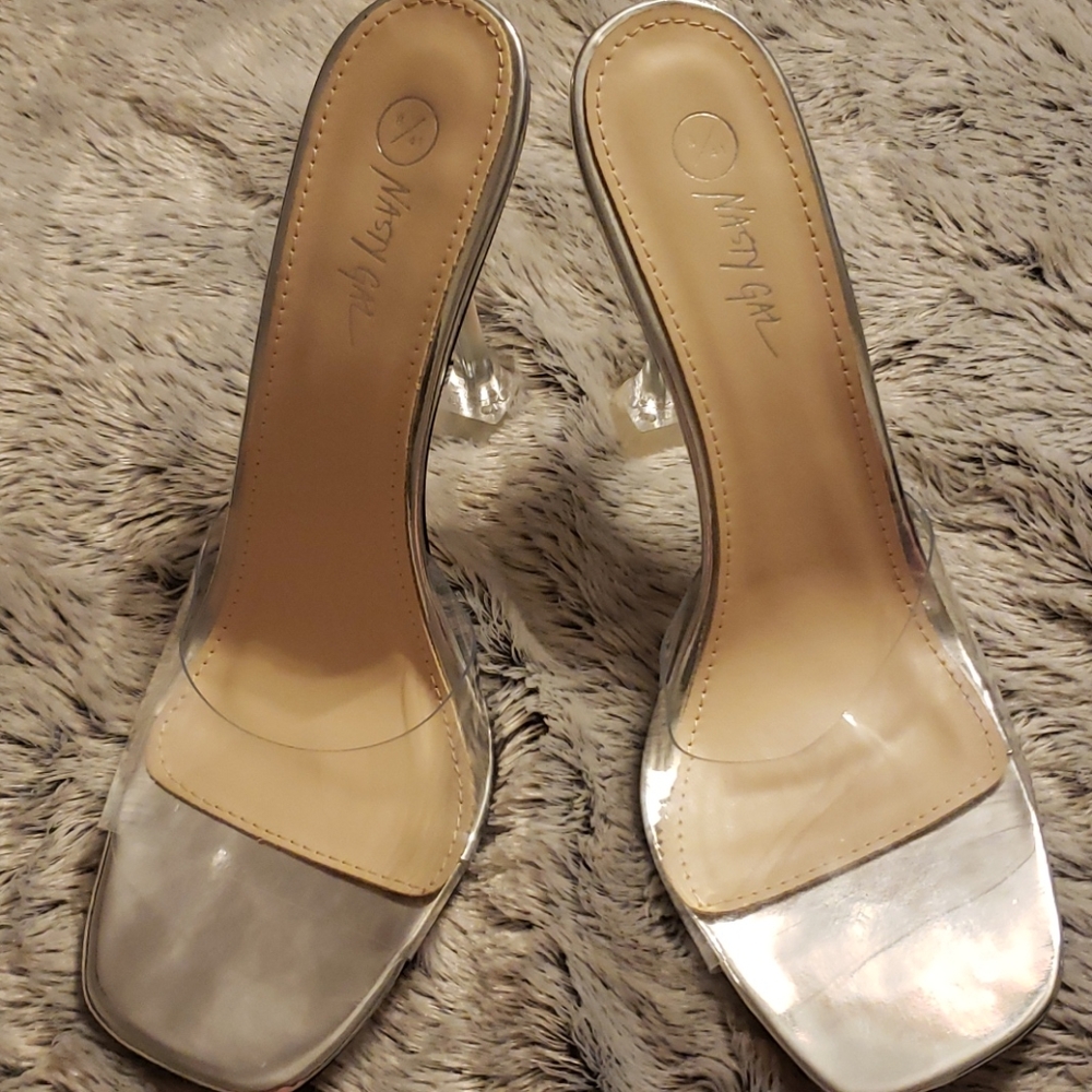 Nasty Gal Clear Slide Sandals